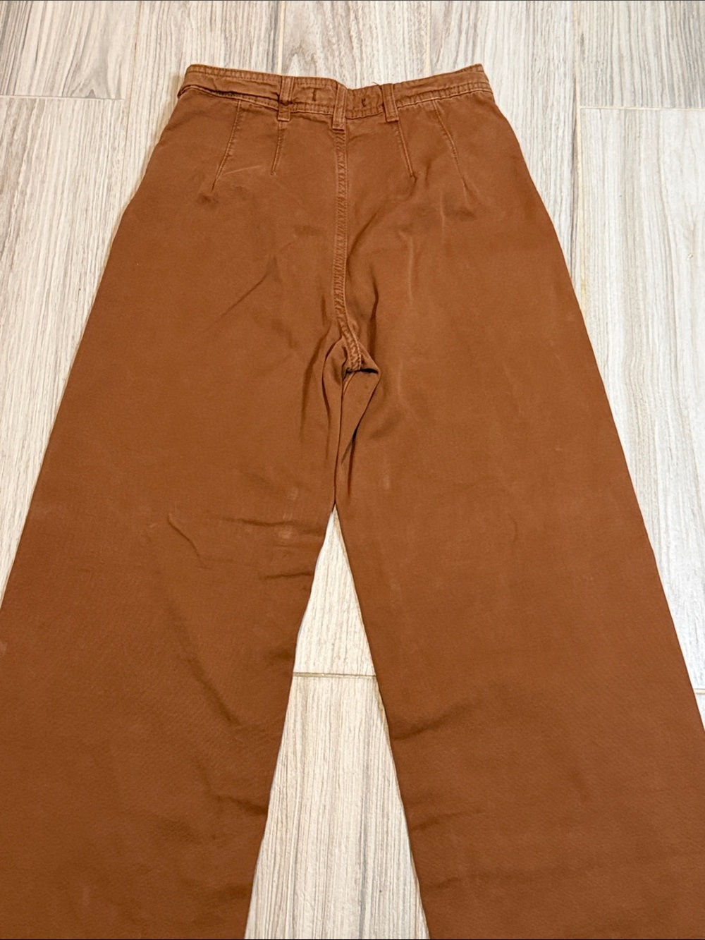 We The Free Wide-Leg Flare Jeans in Rust Brown - Picture 9 of 9